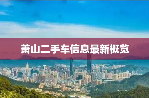 萧山二手车信息最新概览