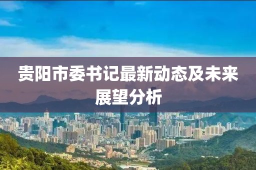 贵阳市委书记最新动态及未来展望分析