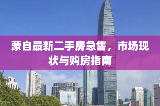 蒙自最新二手房急售，市场现状与购房指南