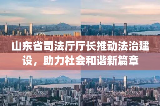 山东省司法厅厅长推动法治建设，助力社会和谐新篇章