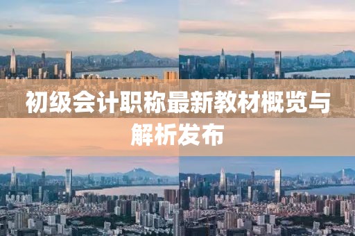 初级会计职称最新教材概览与解析发布