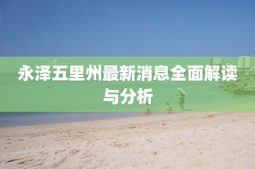 永泽五里州最新消息全面解读与分析