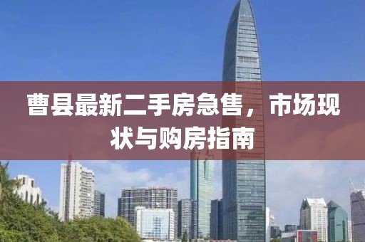 曹县最新二手房急售，市场现状与购房指南