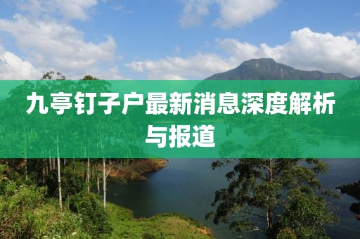 九亭钉子户最新消息深度解析与报道