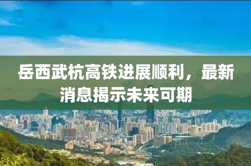 岳西武杭高铁进展顺利，最新消息揭示未来可期