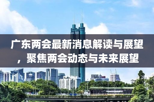 广东两会最新消息解读与展望，聚焦两会动态与未来展望