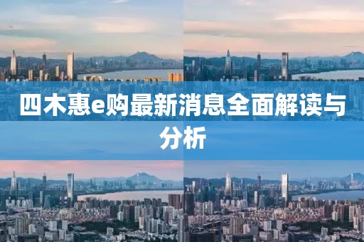 四木惠e购最新消息全面解读与分析