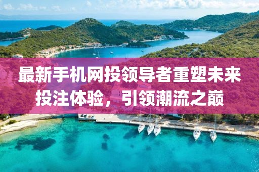 最新手机网投领导者重塑未来投注体验，引领潮流之巅