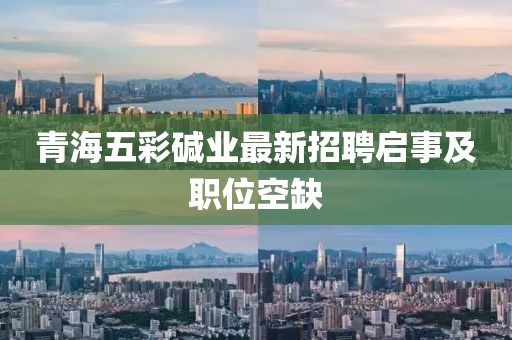 青海五彩碱业最新招聘启事及职位空缺