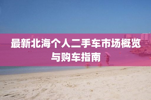 最新北海个人二手车市场概览与购车指南