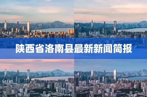 陕西省洛南县最新新闻简报
