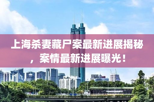上海杀妻藏尸案最新进展揭秘，案情最新进展曝光！