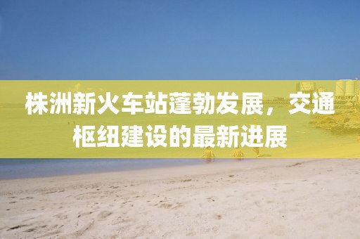 株洲新火车站蓬勃发展，交通枢纽建设的最新进展
