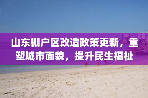 山东棚户区改造政策更新，重塑城市面貌，提升民生福祉