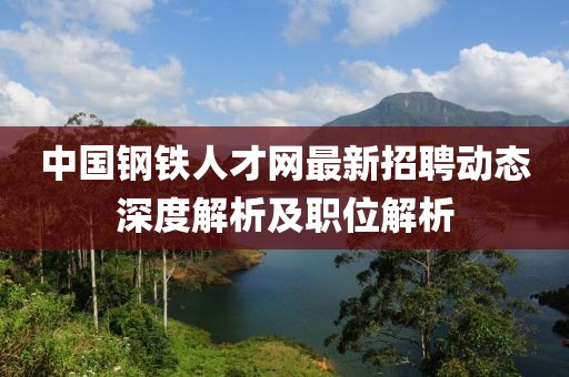 中国钢铁人才网最新招聘动态深度解析及职位解析
