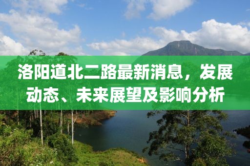 洛阳道北二路最新消息，发展动态、未来展望及影响分析