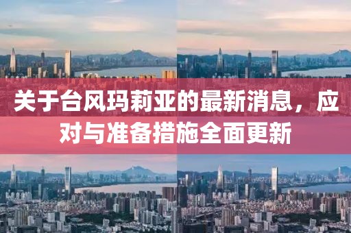 关于台风玛莉亚的最新消息，应对与准备措施全面更新