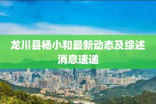 龙川县杨小和最新动态及综述消息速递
