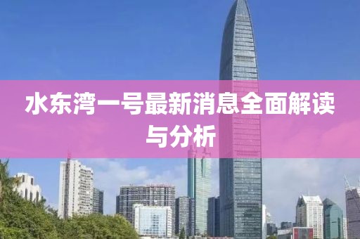 水东湾一号最新消息全面解读与分析
