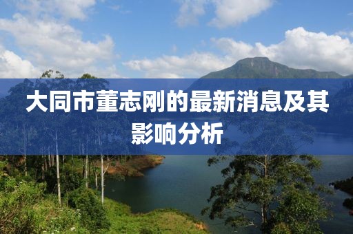 大同市董志刚的最新消息及其影响分析