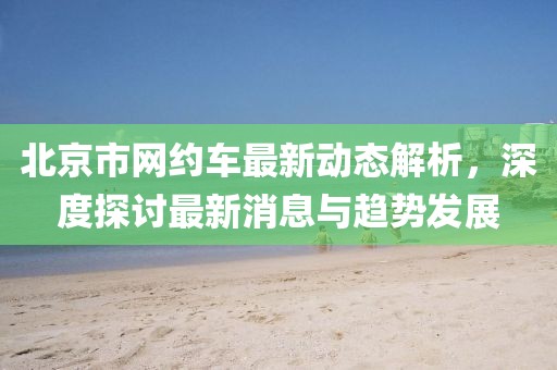 北京市网约车最新动态解析，深度探讨最新消息与趋势发展