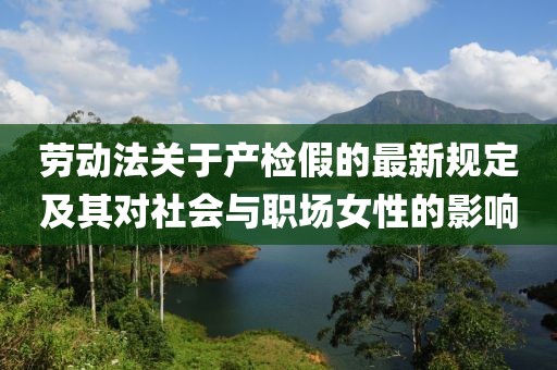 劳动法关于产检假的最新规定及其对社会与职场女性的影响