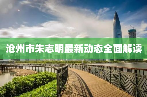 沧州市朱志明最新动态全面解读
