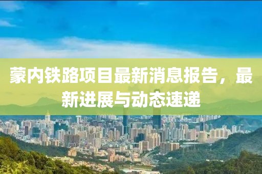 蒙内铁路项目最新消息报告，最新进展与动态速递
