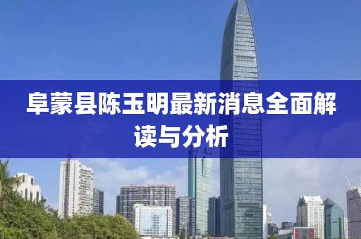 阜蒙县陈玉明最新消息全面解读与分析