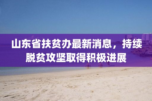 山东省扶贫办最新消息，持续脱贫攻坚取得积极进展