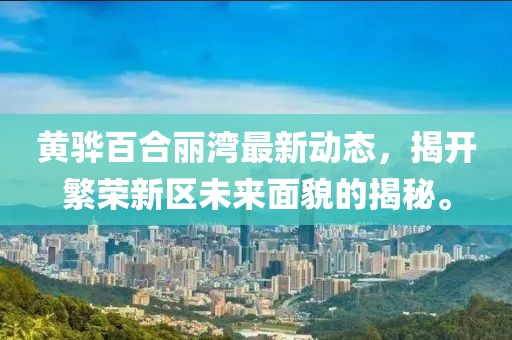 黄骅百合丽湾最新动态，揭开繁荣新区未来面貌的揭秘。
