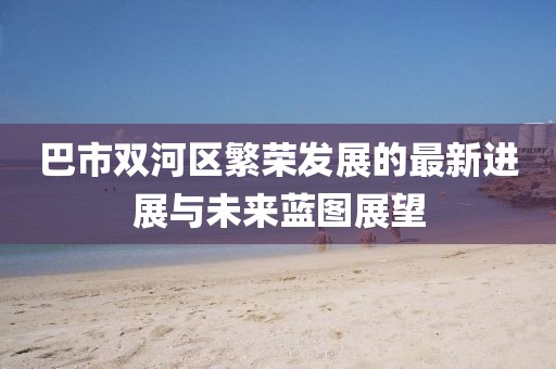 巴市双河区繁荣发展的最新进展与未来蓝图展望