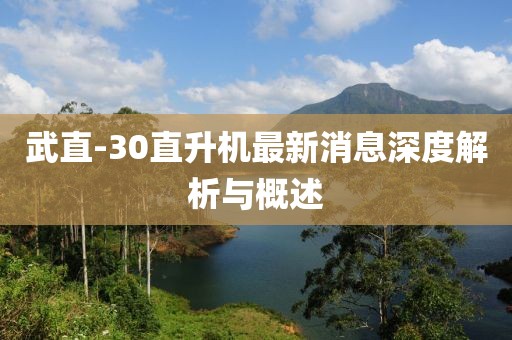 武直-30直升机最新消息深度解析与概述