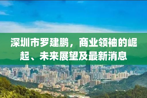 深圳市罗建鹏，商业领袖的崛起、未来展望及最新消息