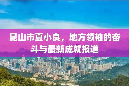 昆山市夏小良，地方领袖的奋斗与最新成就报道
