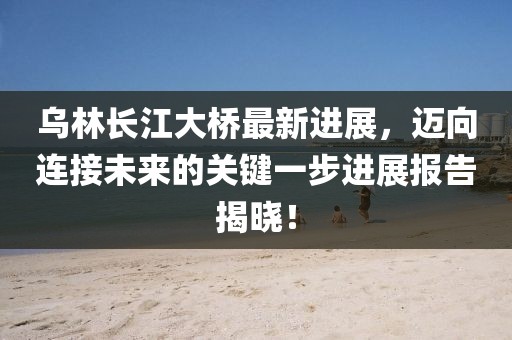 乌林长江大桥最新进展，迈向连接未来的关键一步进展报告揭晓！