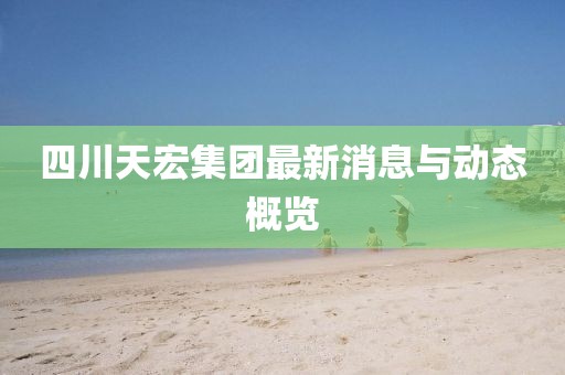 四川天宏集团最新消息与动态概览