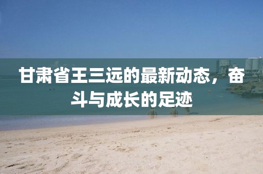 甘肃省王三远的最新动态，奋斗与成长的足迹