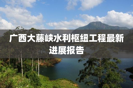 广西大藤峡水利枢纽工程最新进展报告