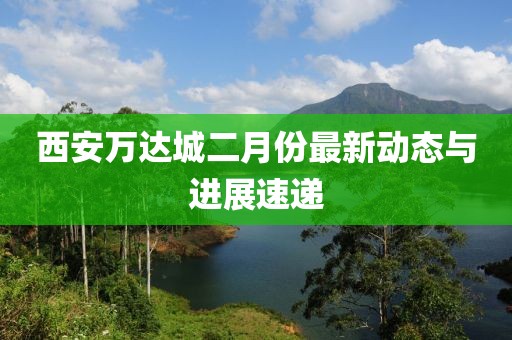 西安万达城二月份最新动态与进展速递