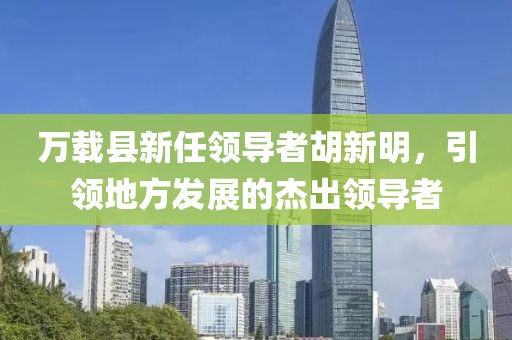 万载县新任领导者胡新明，引领地方发展的杰出领导者