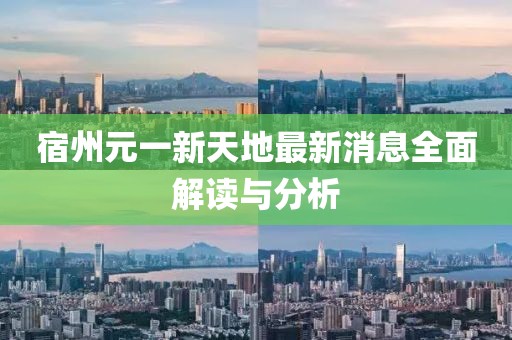 宿州元一新天地最新消息全面解读与分析