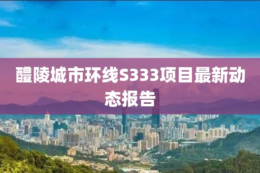 醴陵城市环线S333项目最新动态报告