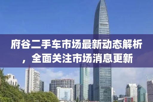 府谷二手车市场最新动态解析，全面关注市场消息更新