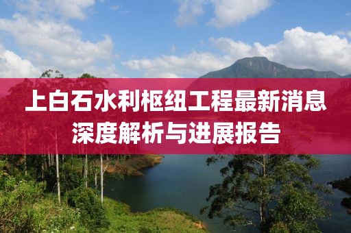 上白石水利枢纽工程最新消息深度解析与进展报告