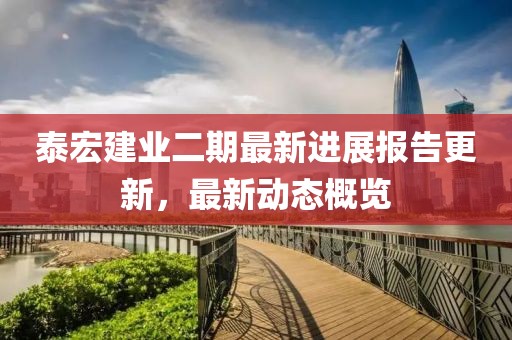 泰宏建业二期最新进展报告更新，最新动态概览