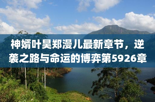 神婿叶昊郑漫儿最新章节，逆袭之路与命运的博弈第5926章