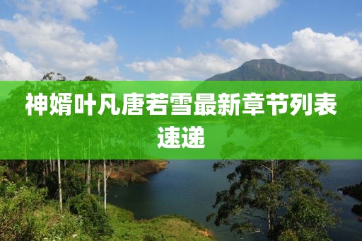 神婿叶凡唐若雪最新章节列表速递