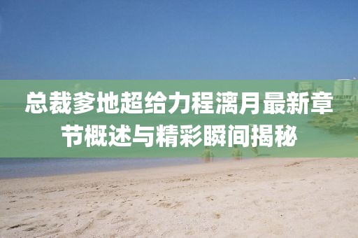 总裁爹地超给力程漓月最新章节概述与精彩瞬间揭秘