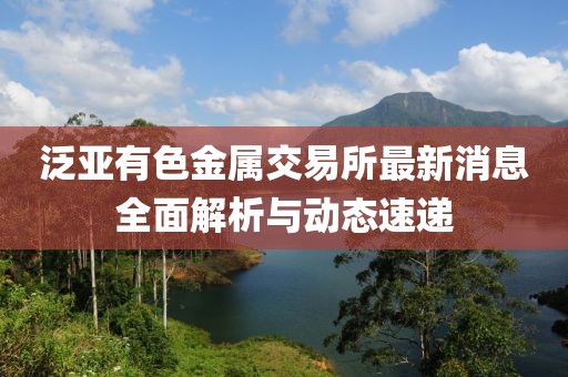 泛亚有色金属交易所最新消息全面解析与动态速递